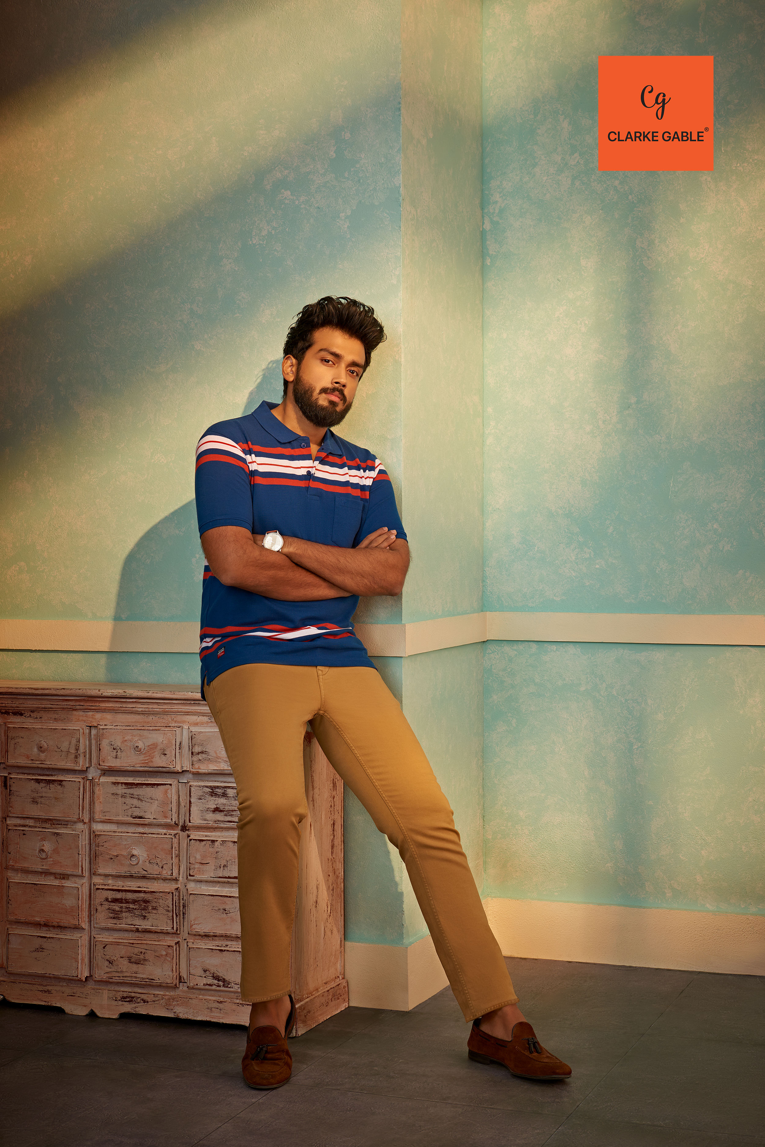 ClarkeGable -  Polo Collar T Shirt