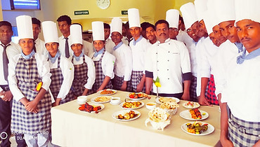 catering students with food production in AIHM