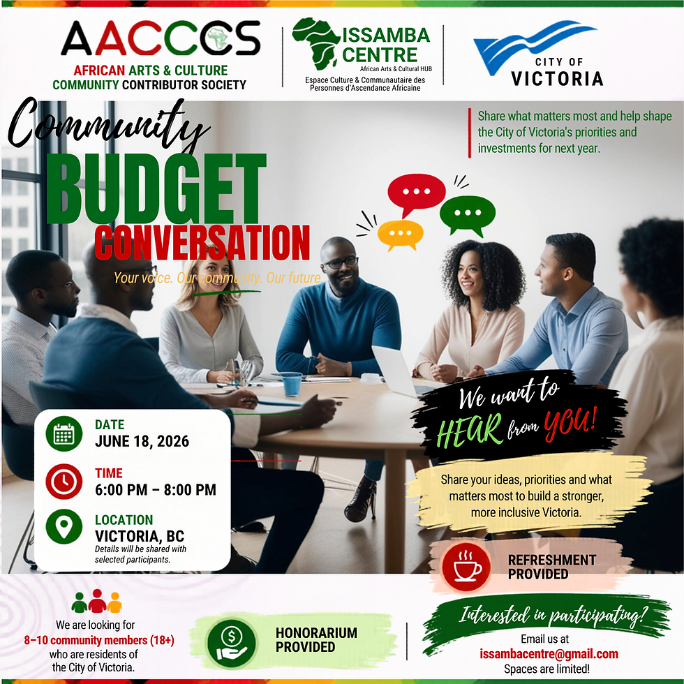 Community Budget Conversation – City of Victoria & AACCCS–ISSAMBA Centre