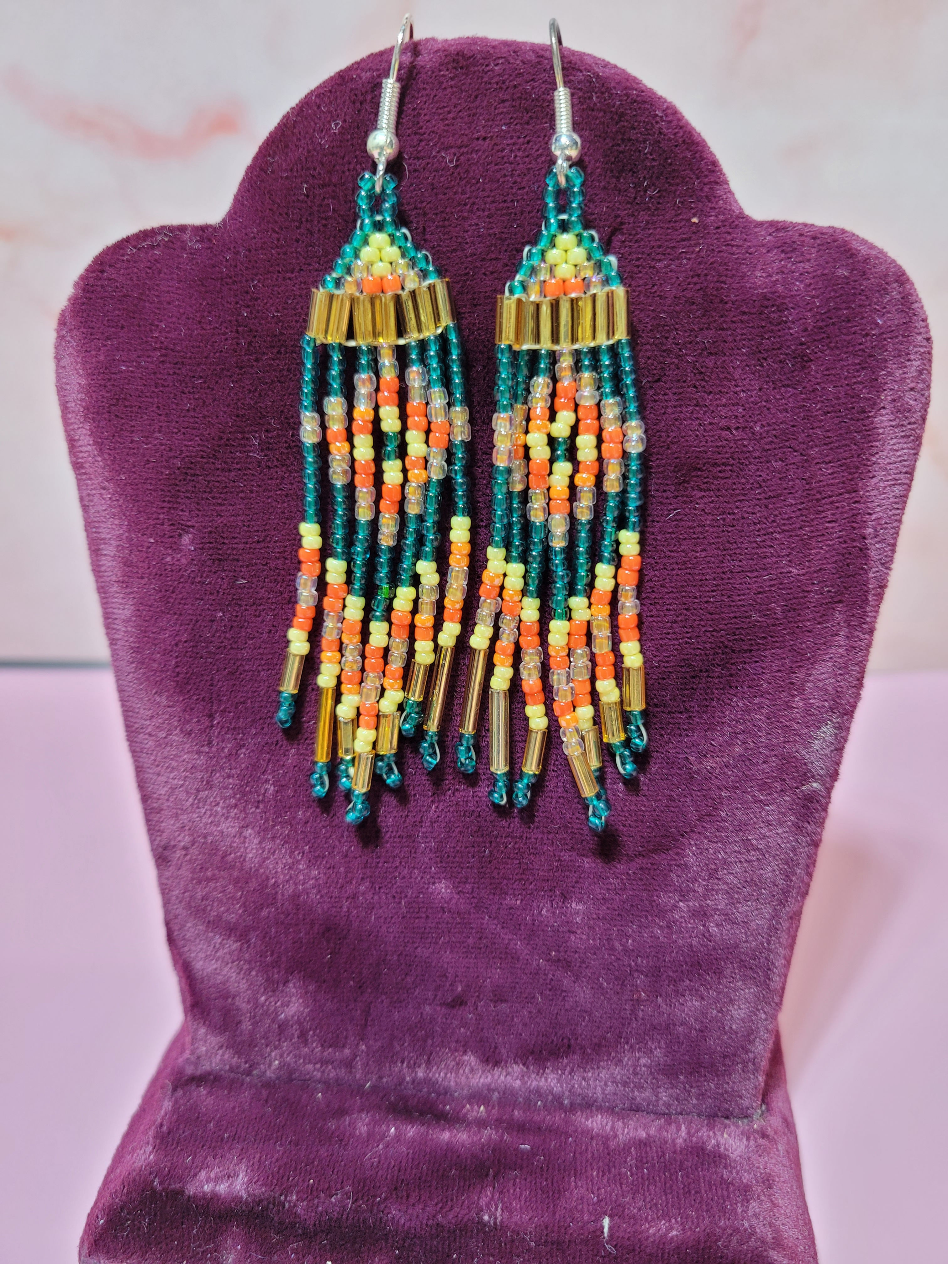 Handmade Seed Beaded Earrings – Unique Boho Jewelry