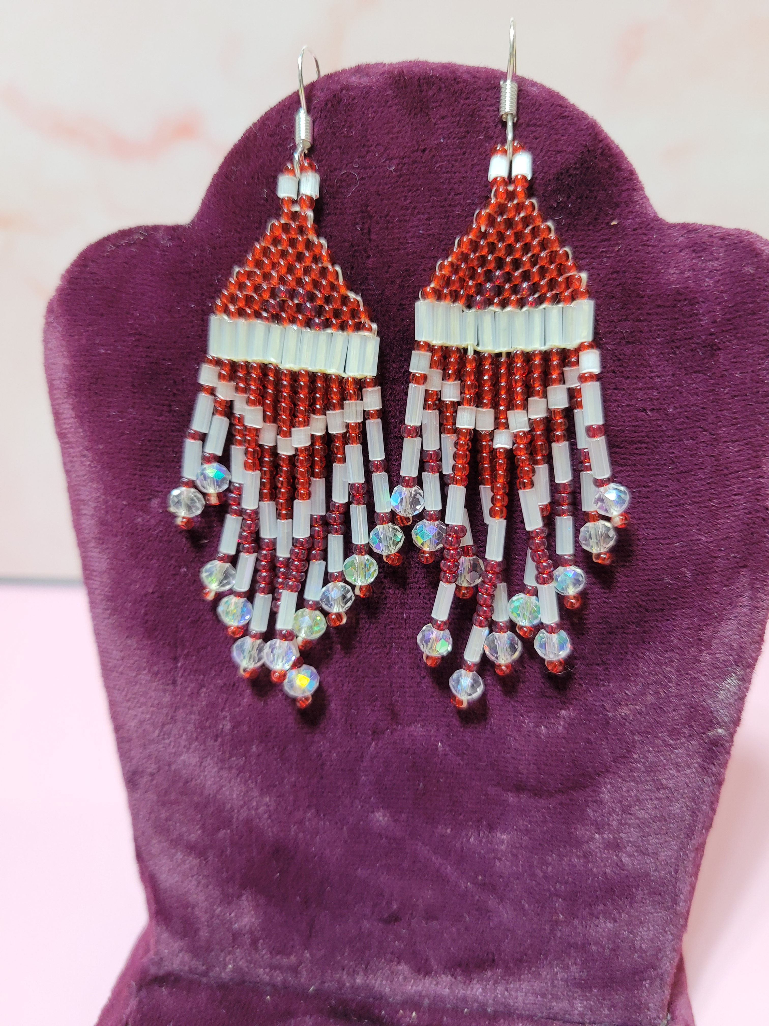 Handmade Seed Beaded Earrings – Unique Boho Jewelry