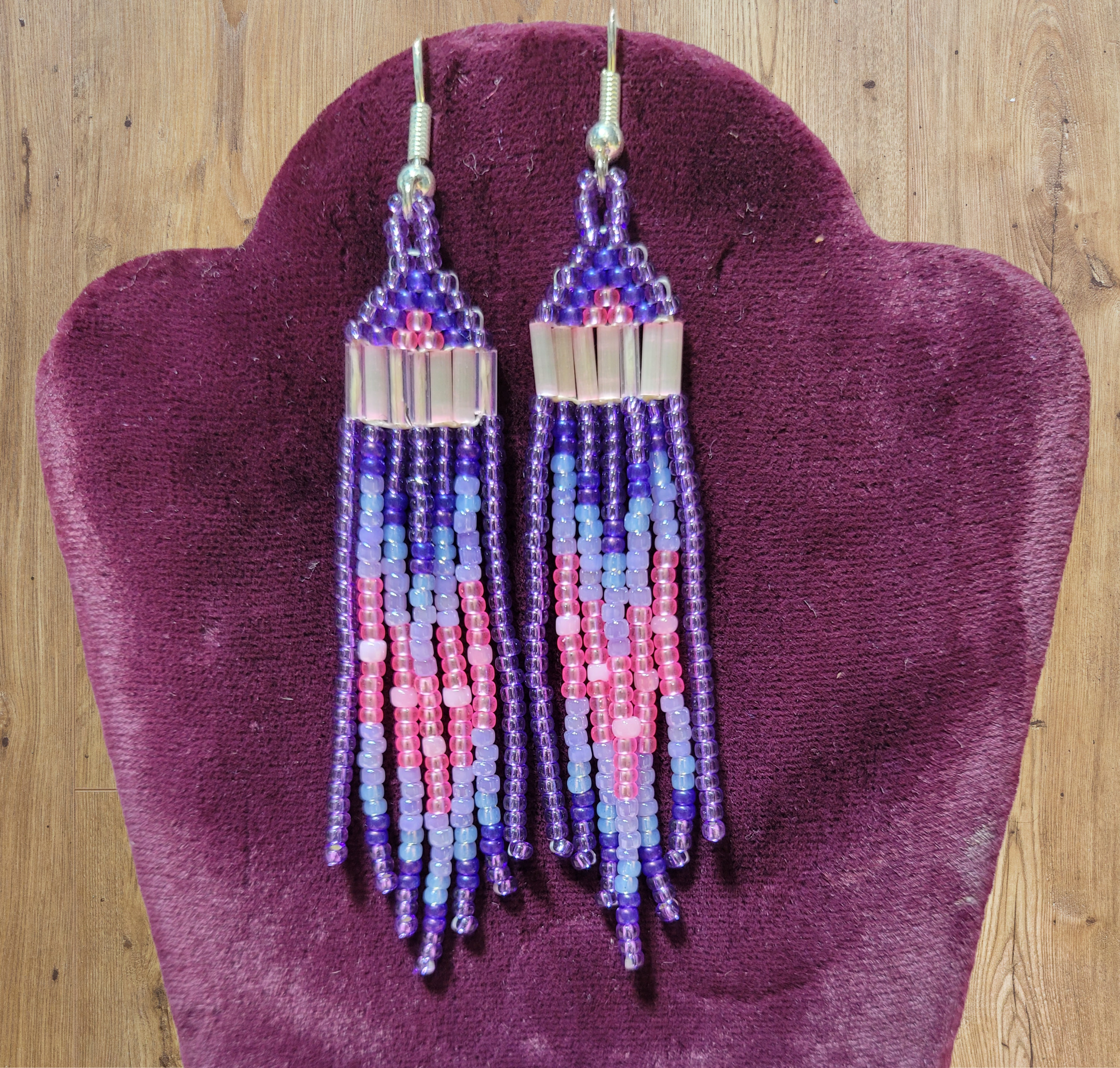 Handmade Seed Beaded Earrings – Unique Boho Jewelry
