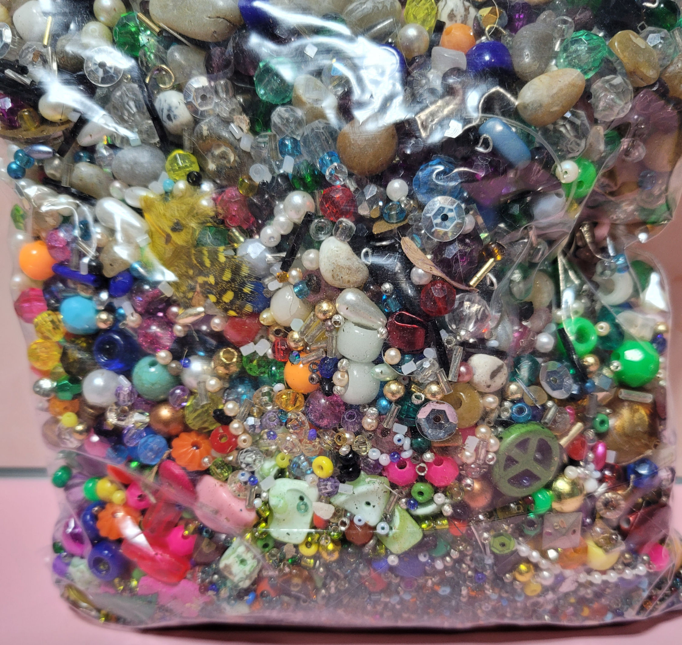 Mixed Bead Lot 1.99 Lbs Glass Seed Beads Craft Mix