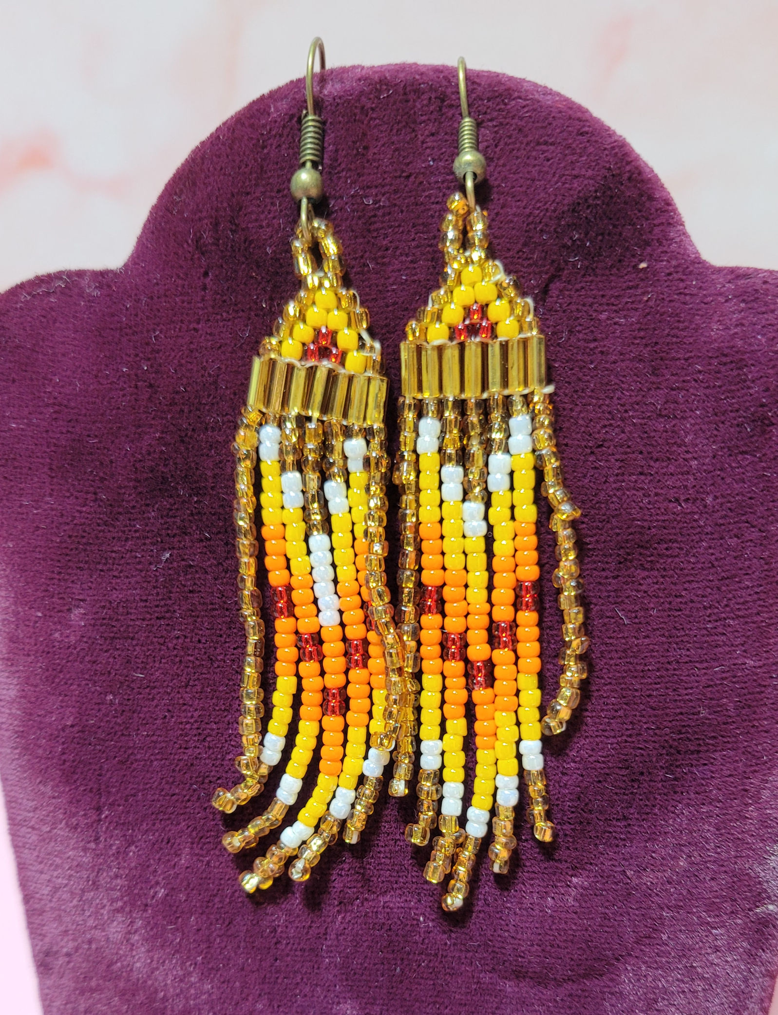 Handmade Seed Beaded Earrings – Unique Boho Jewelry