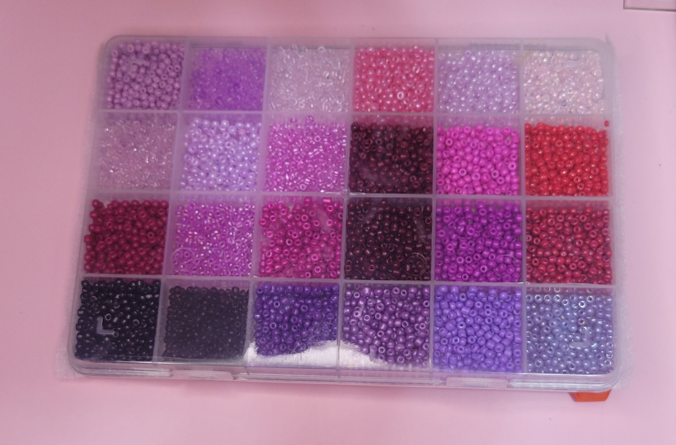 10/0 Pink Purple Glass Beads