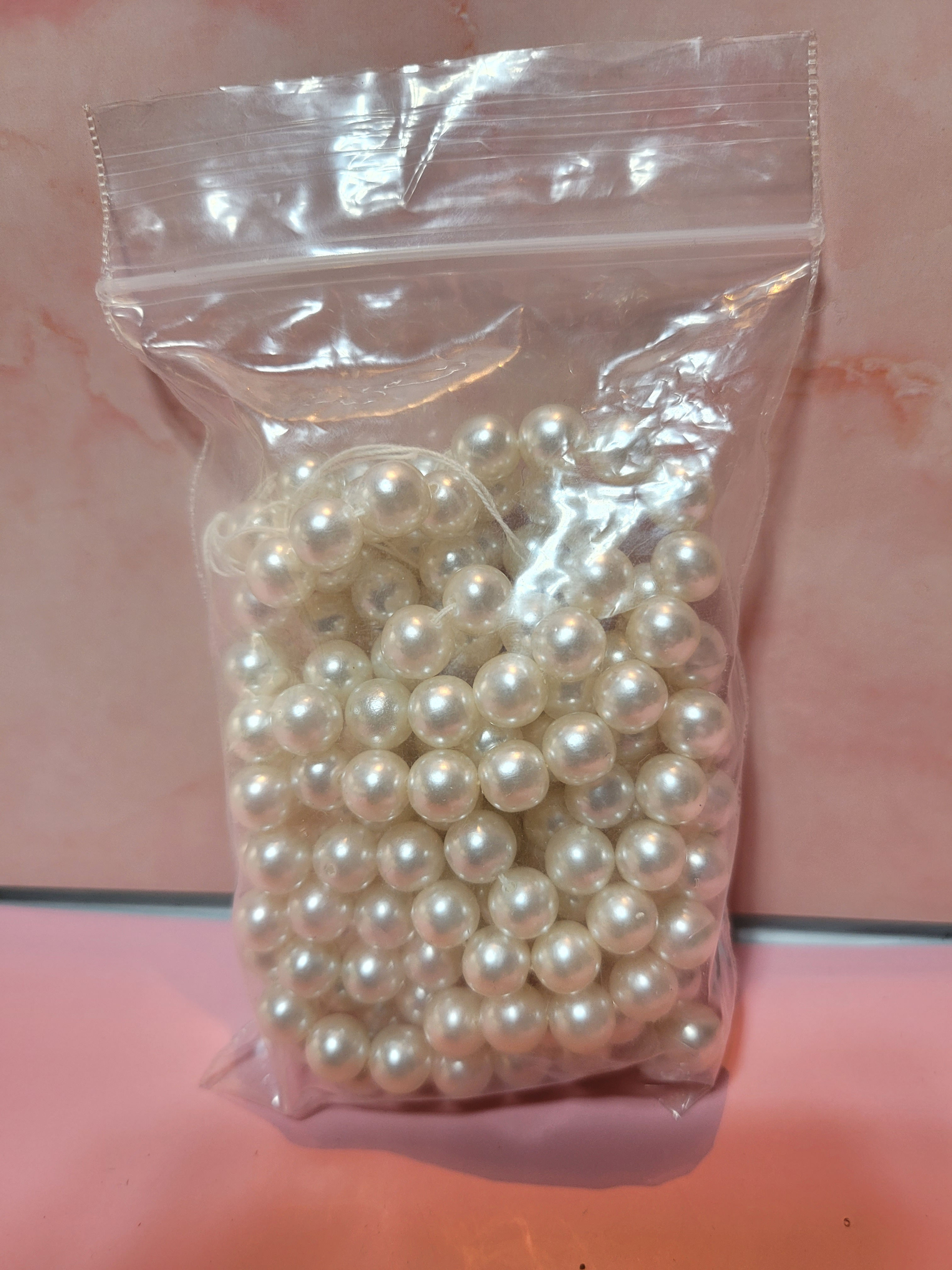 Cream Pearl Bead Strand Lot – Faux Pearl Craft & Jewelry Making Beads