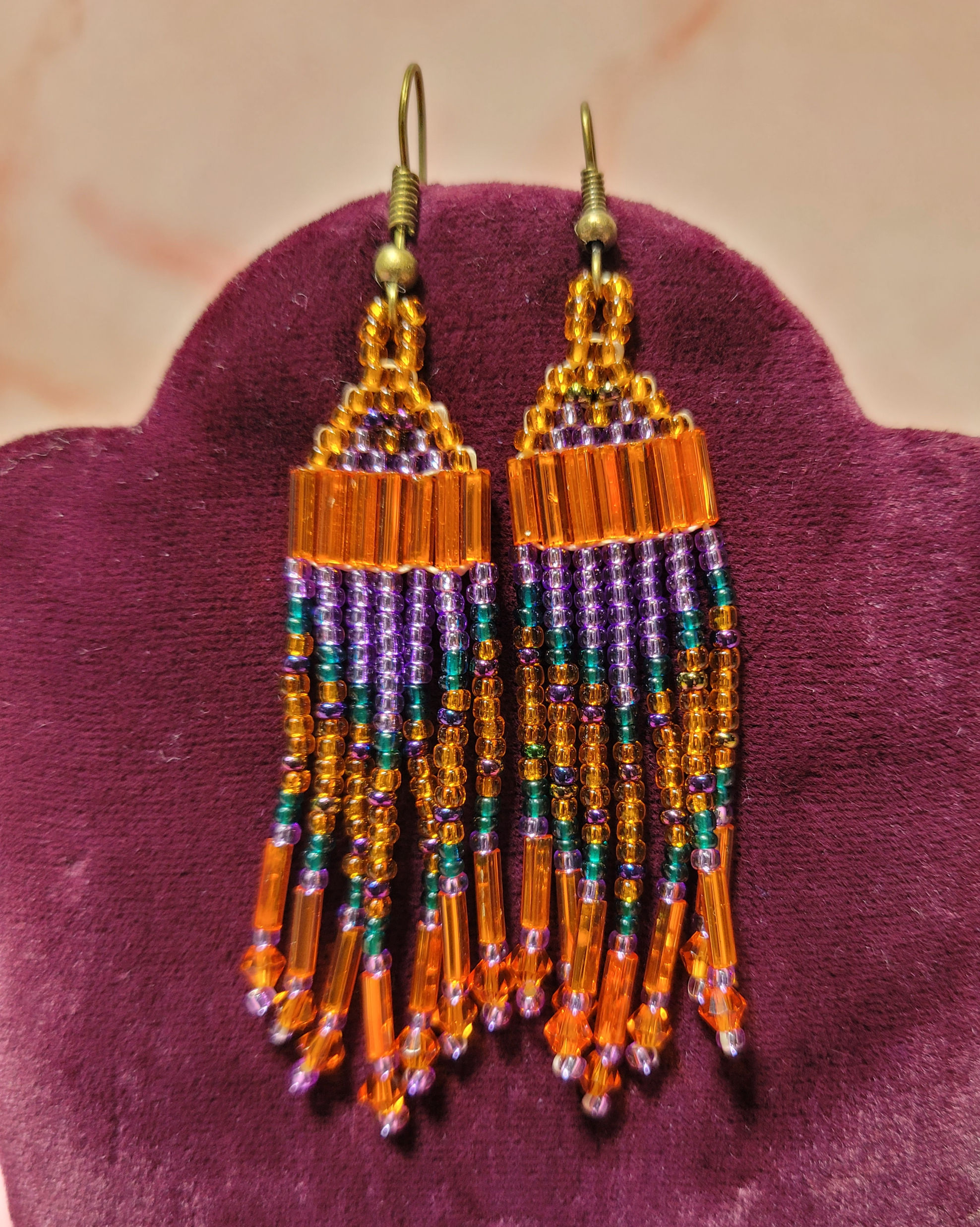 Handmade Seed Beaded Earrings – Unique Boho Jewelry