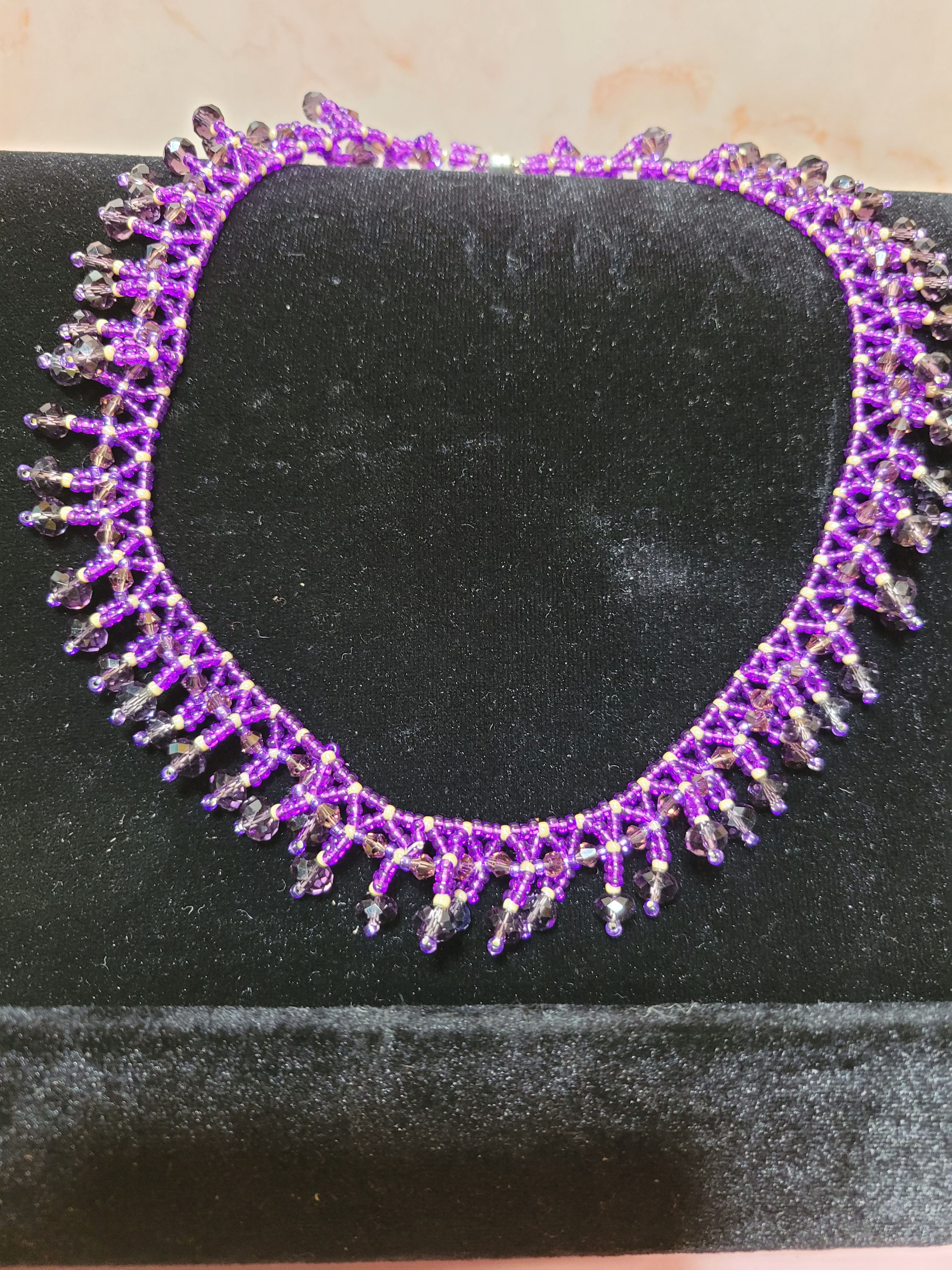 Handmade Seed Beaded Necklace | Artisan Bead Jewelry