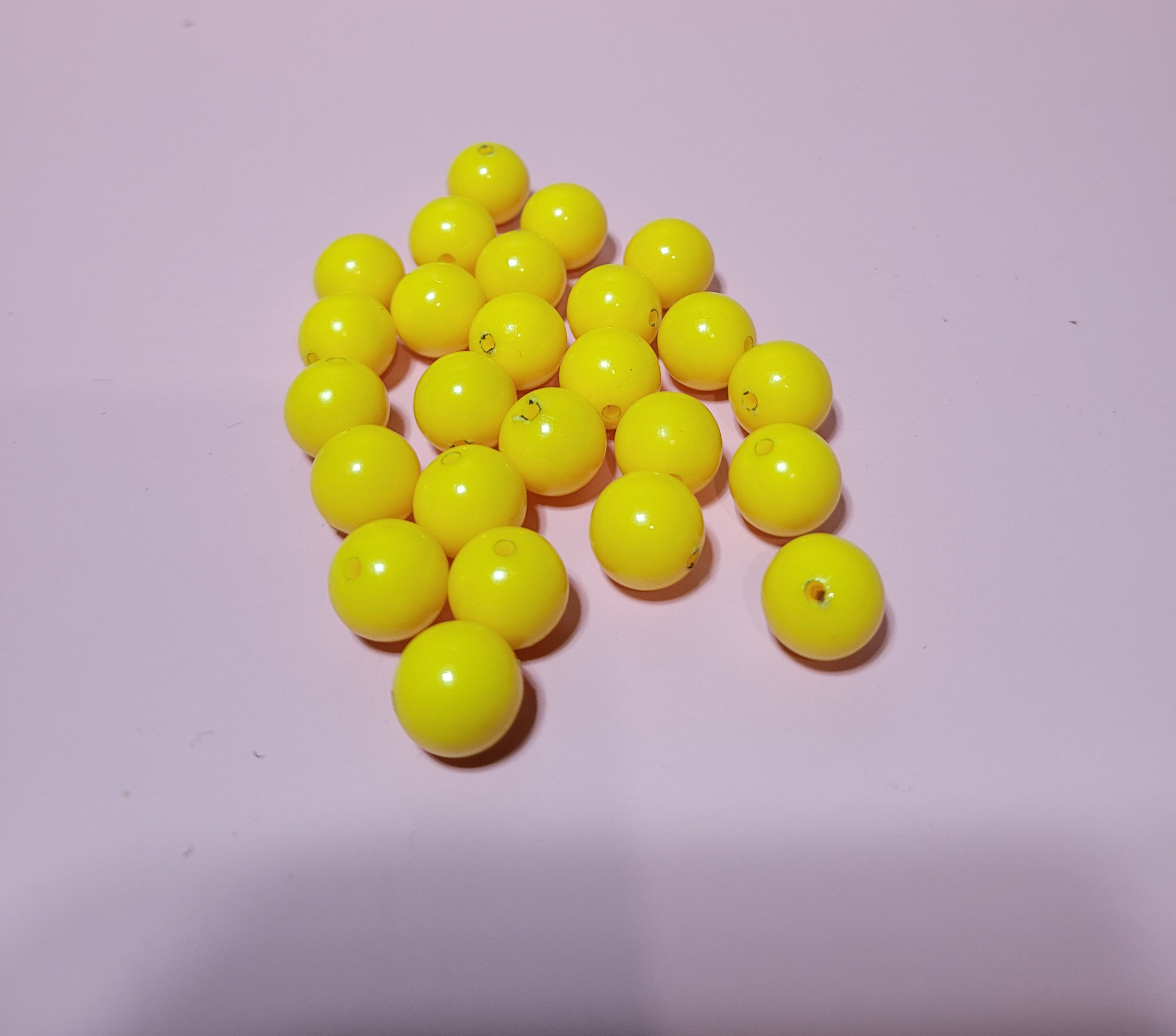 copy of Yellow Oval Beads Craft Lot Glossy Spacer Beads