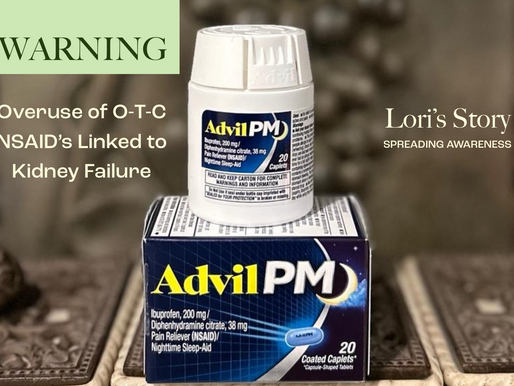 WARNING: Overuse of Over-the-Counter NSAIDs (ex: Advil PM) Linked to Kidney Failure