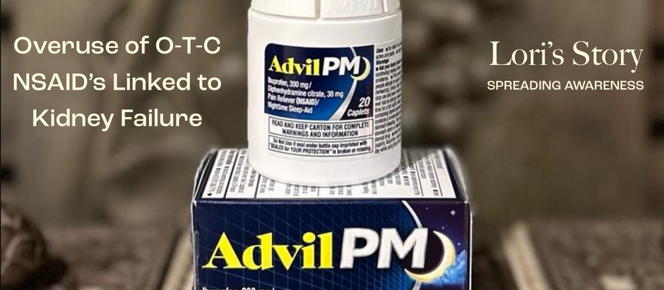 WARNING: Overuse of Over-the-Counter NSAIDs (ex: Advil PM) Linked to Kidney Failure