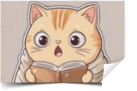 המחשה של מדבקת סקירה - חתול