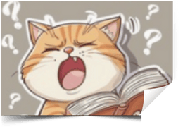 המחשה של מדבקת סקירה - חתול