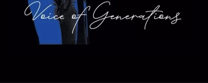dettaglio del poster che mostra “Voice of Generations”