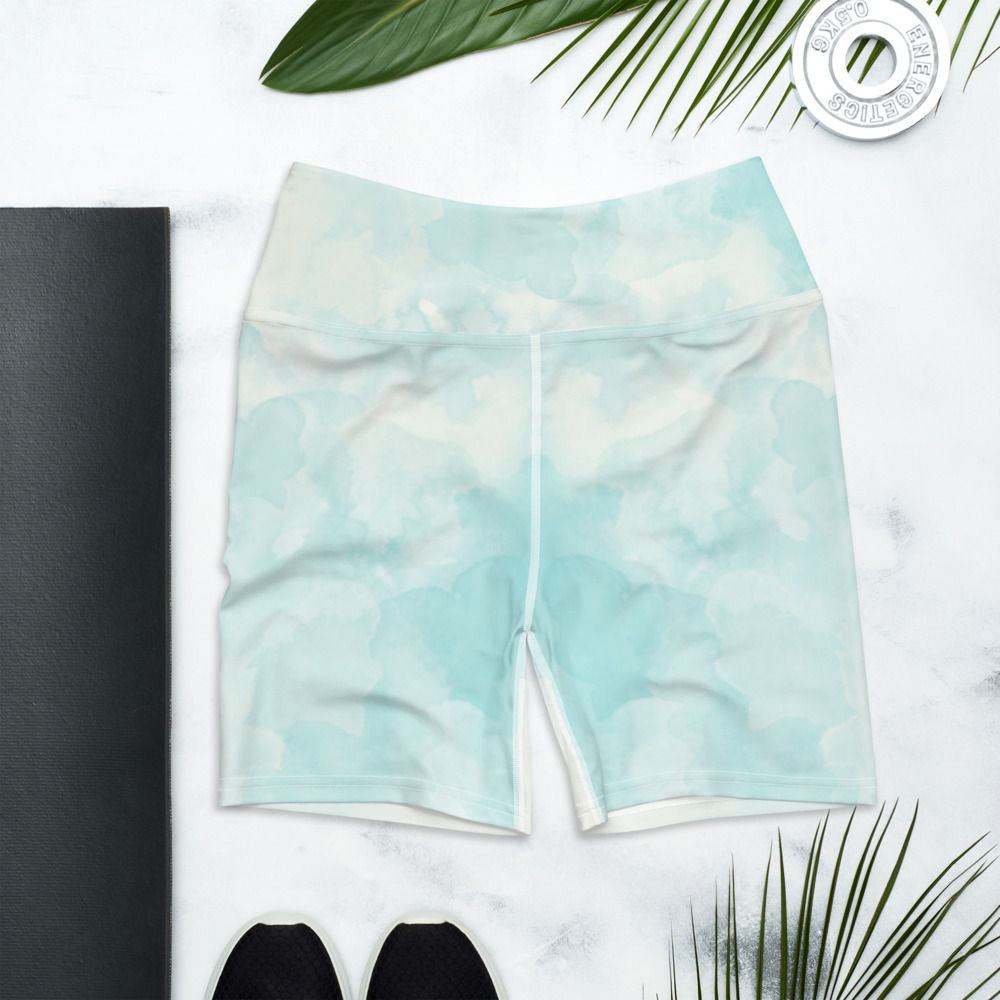 Blue Oasis Yoga Shorts