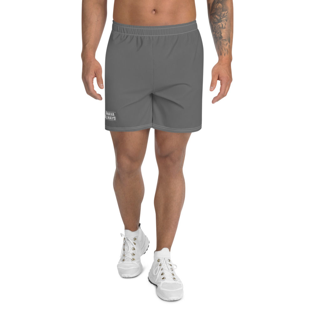 Solid Dark Grey Men's Athletic Shorts