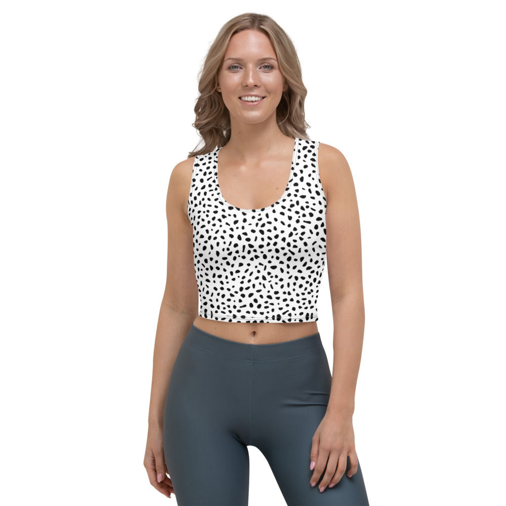 Scattered Dots Fitness Crop Top