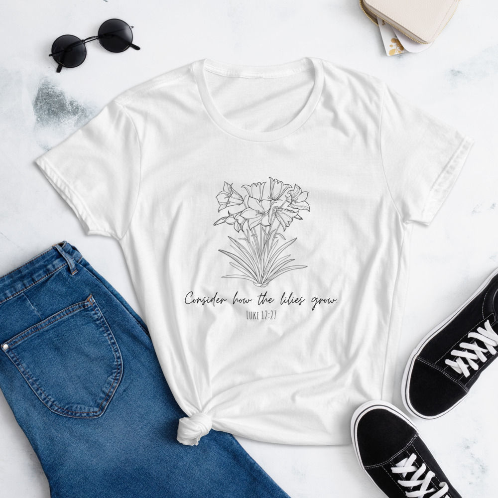 Consider the Lilies Fitted Tee
