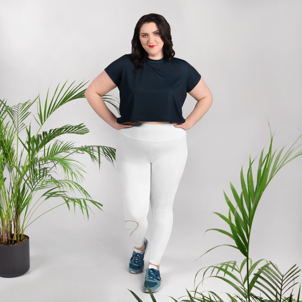 Ahava Always White Plus Size Leggings