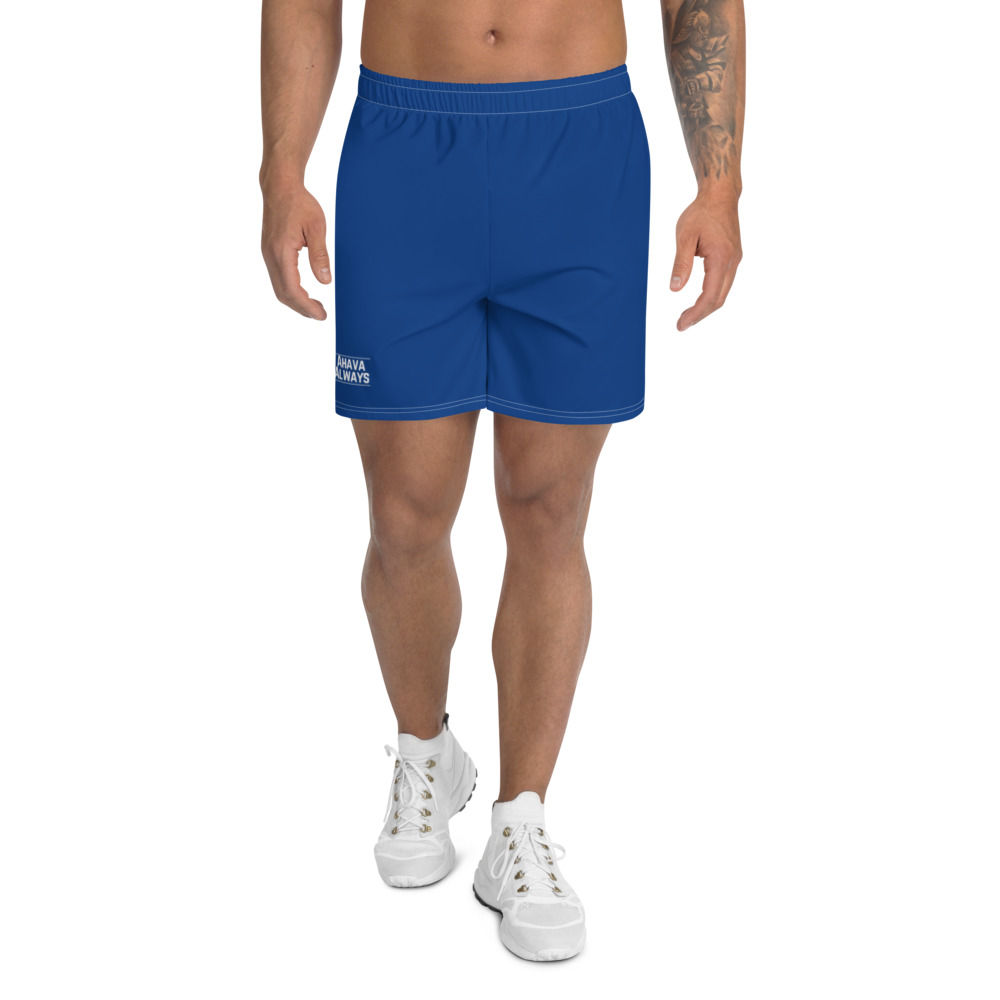 Solid Blue Men's Athletic Shorts
