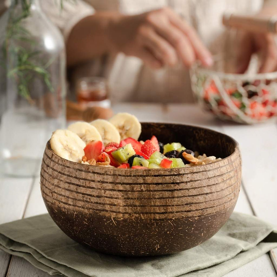 Eco-friendly multi-purpose organic natural coconut bowls