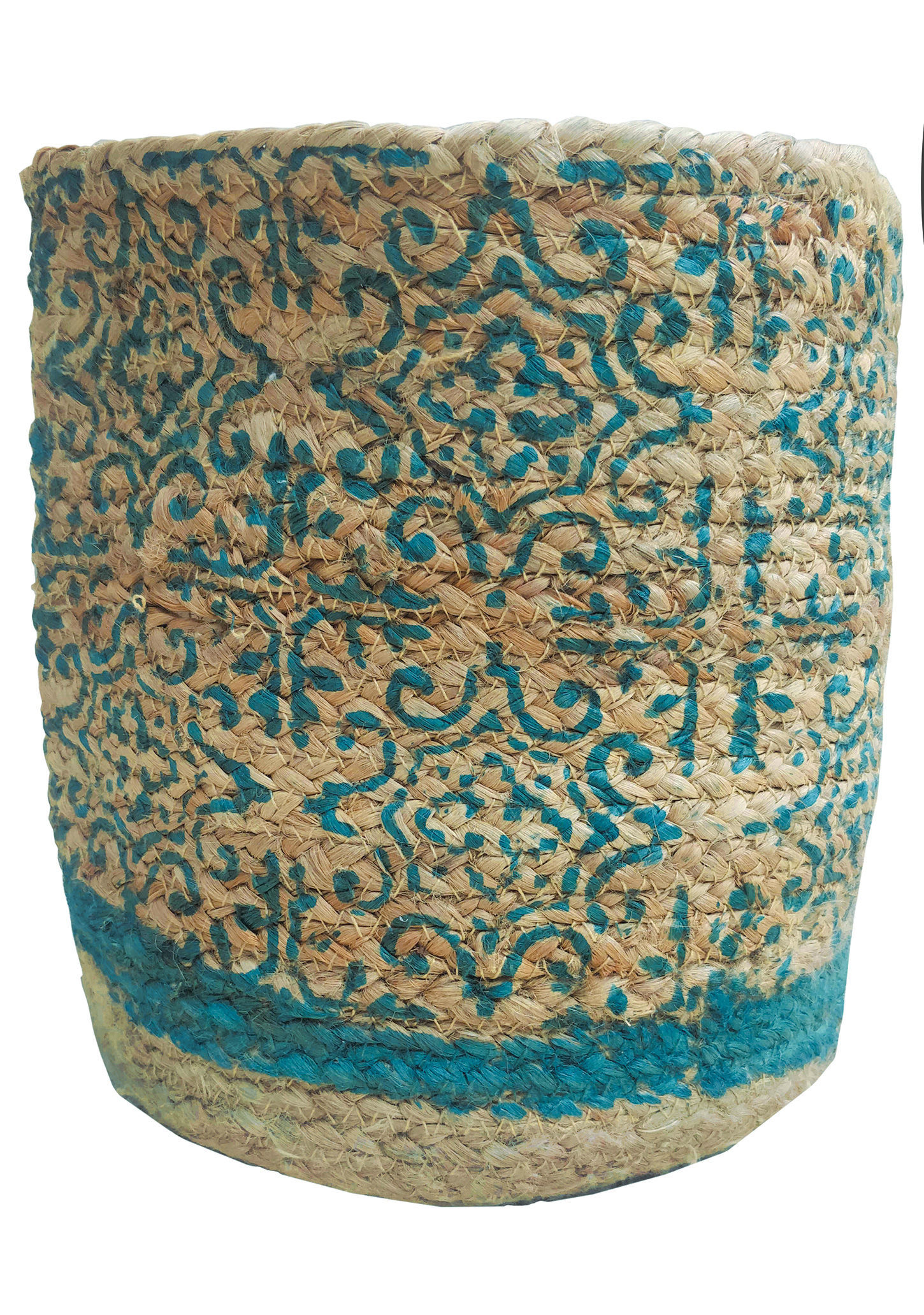 Block printed Moroccan design blue eco-friendly sustainable planter