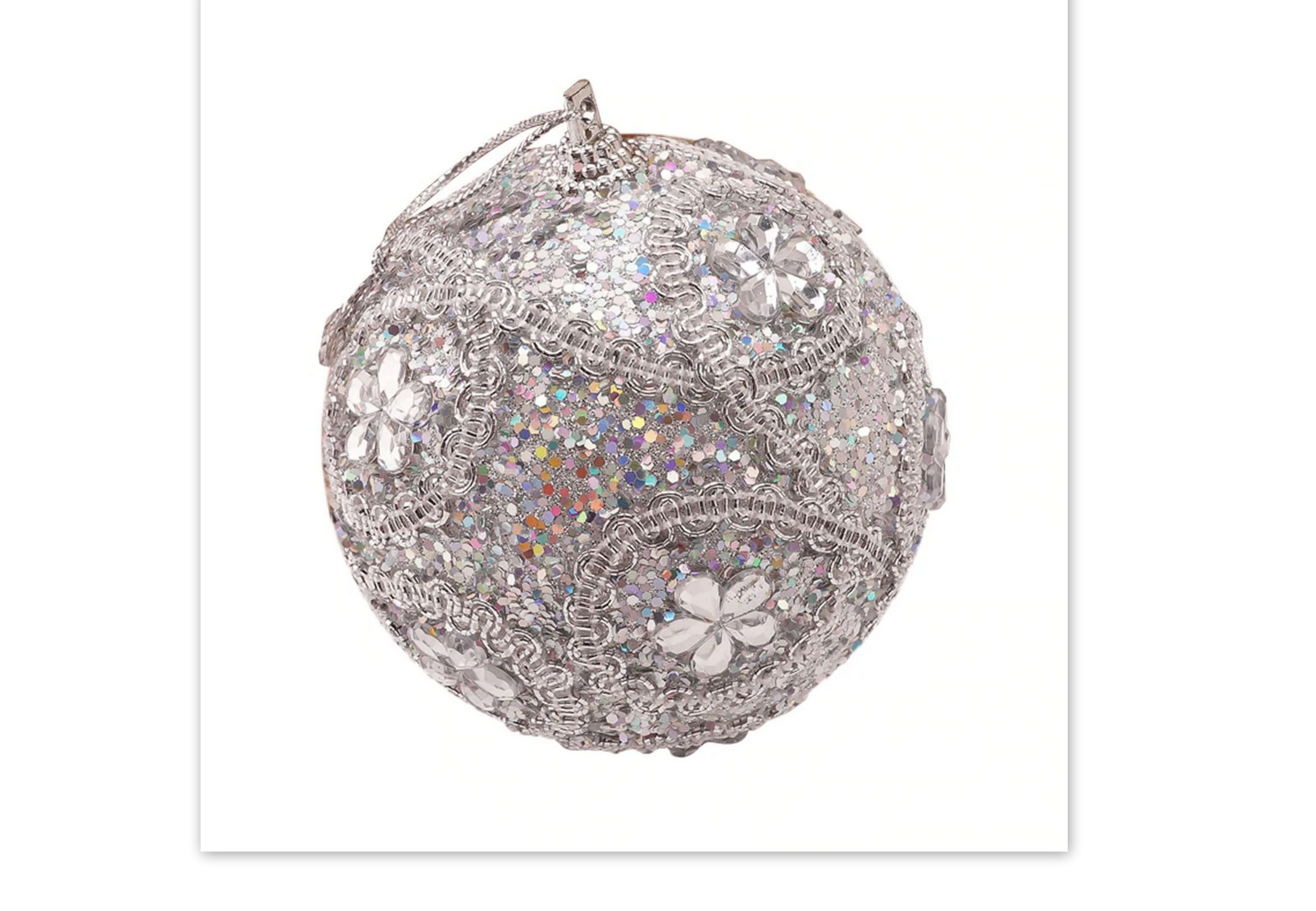 Boule de noël argent