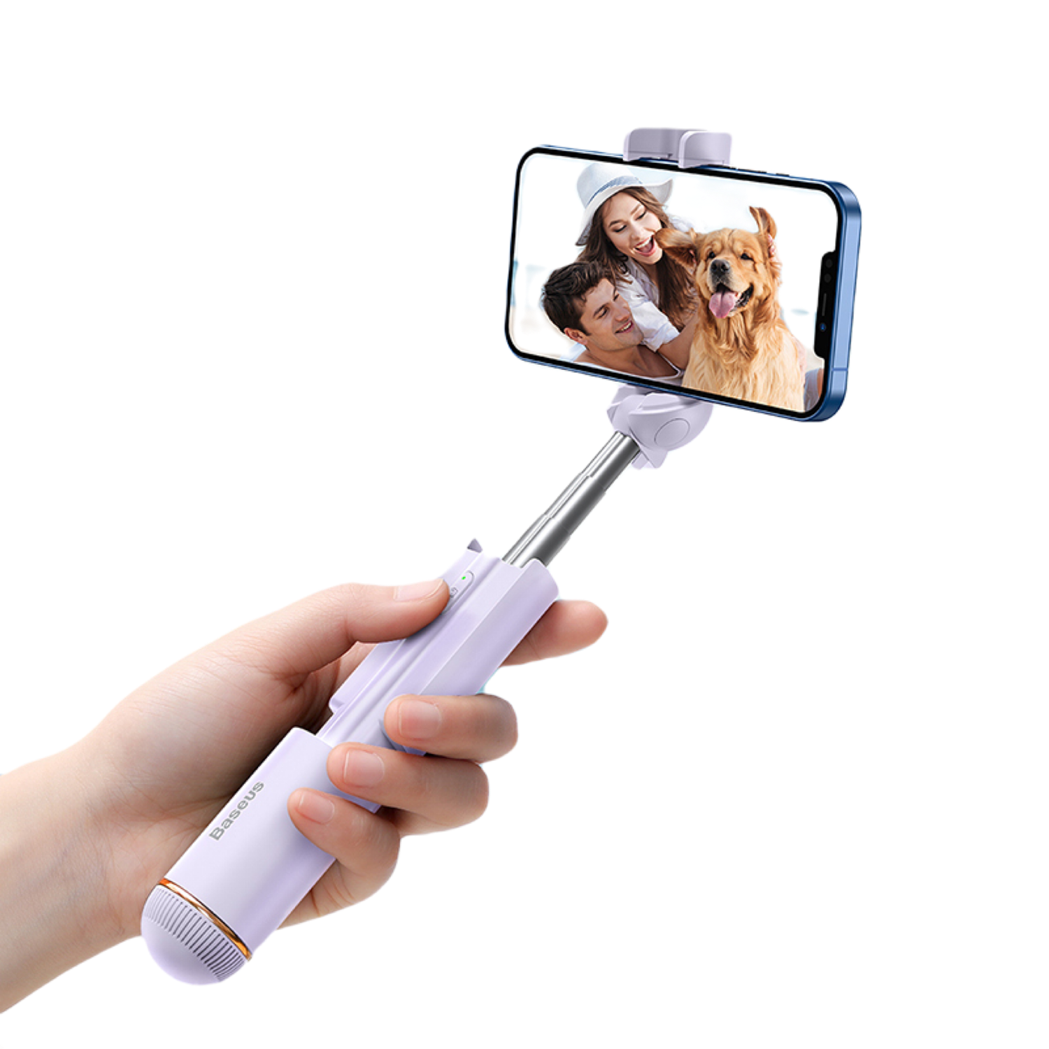 بيزوس- عصى سيلفي صغيرة الحجم- بنفسجي