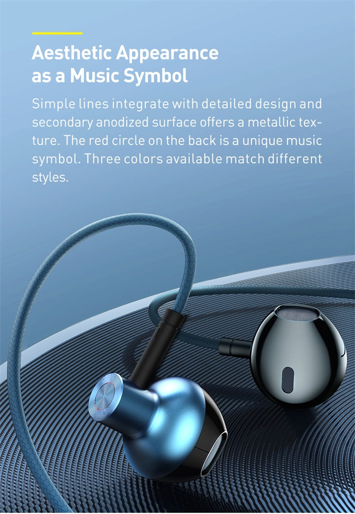 الصورة المصغرة: Baseus H019 سماعة 3.5 مم أسود