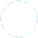 Two circles overlapping each other in teal colour