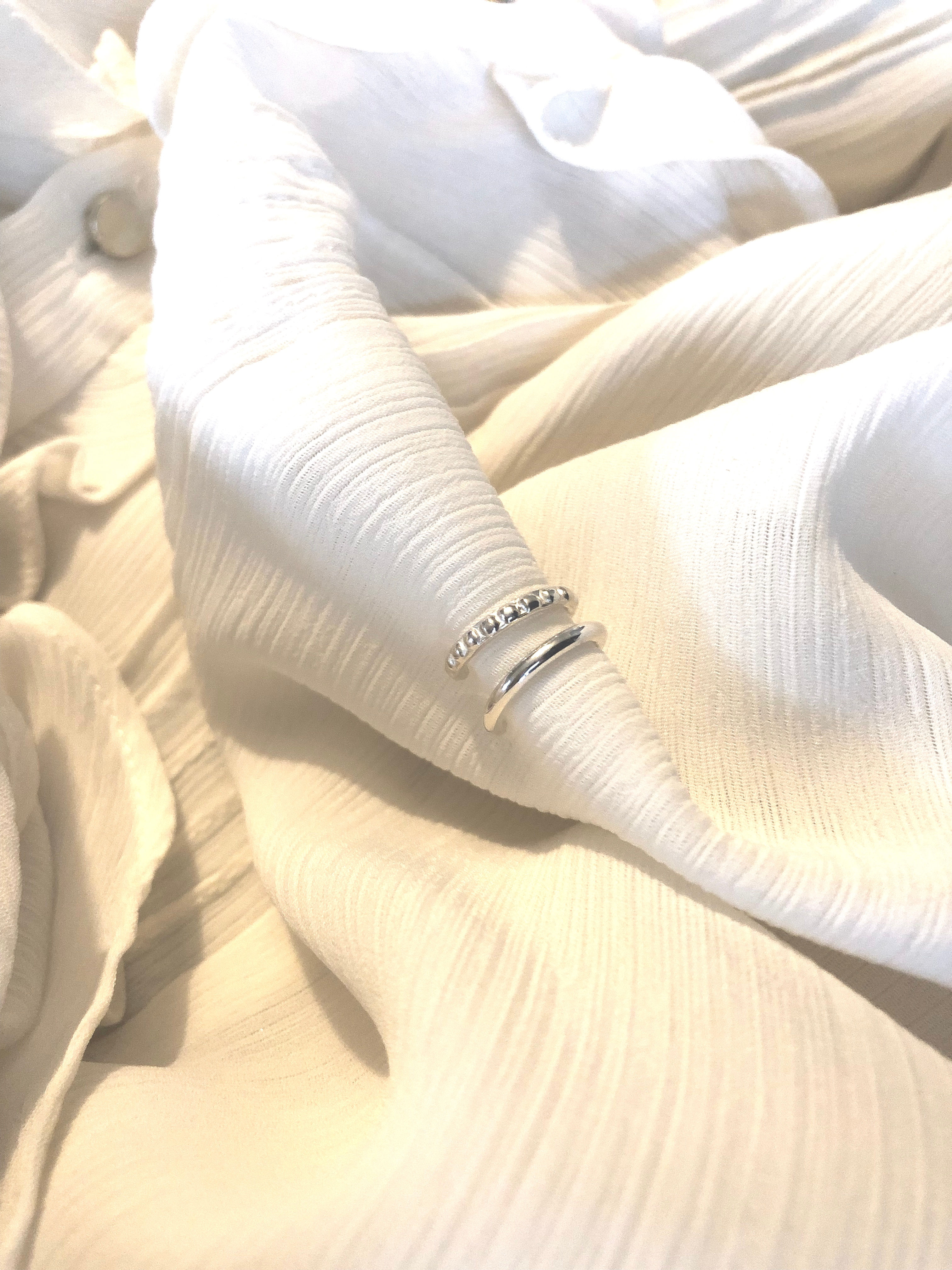 FOREVER LOVE EARCUFFS SØLV MØNSTER