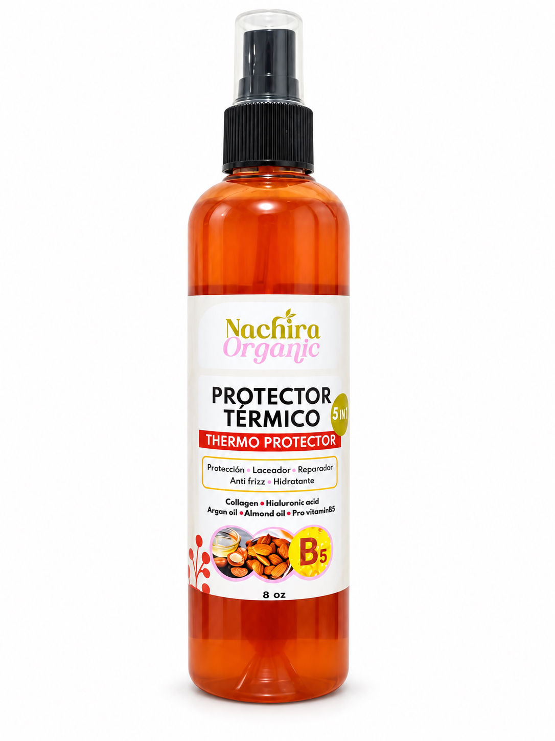 Protector Térmico mientras controla el Frizz/ Doma las hebras/hidrata/restaura