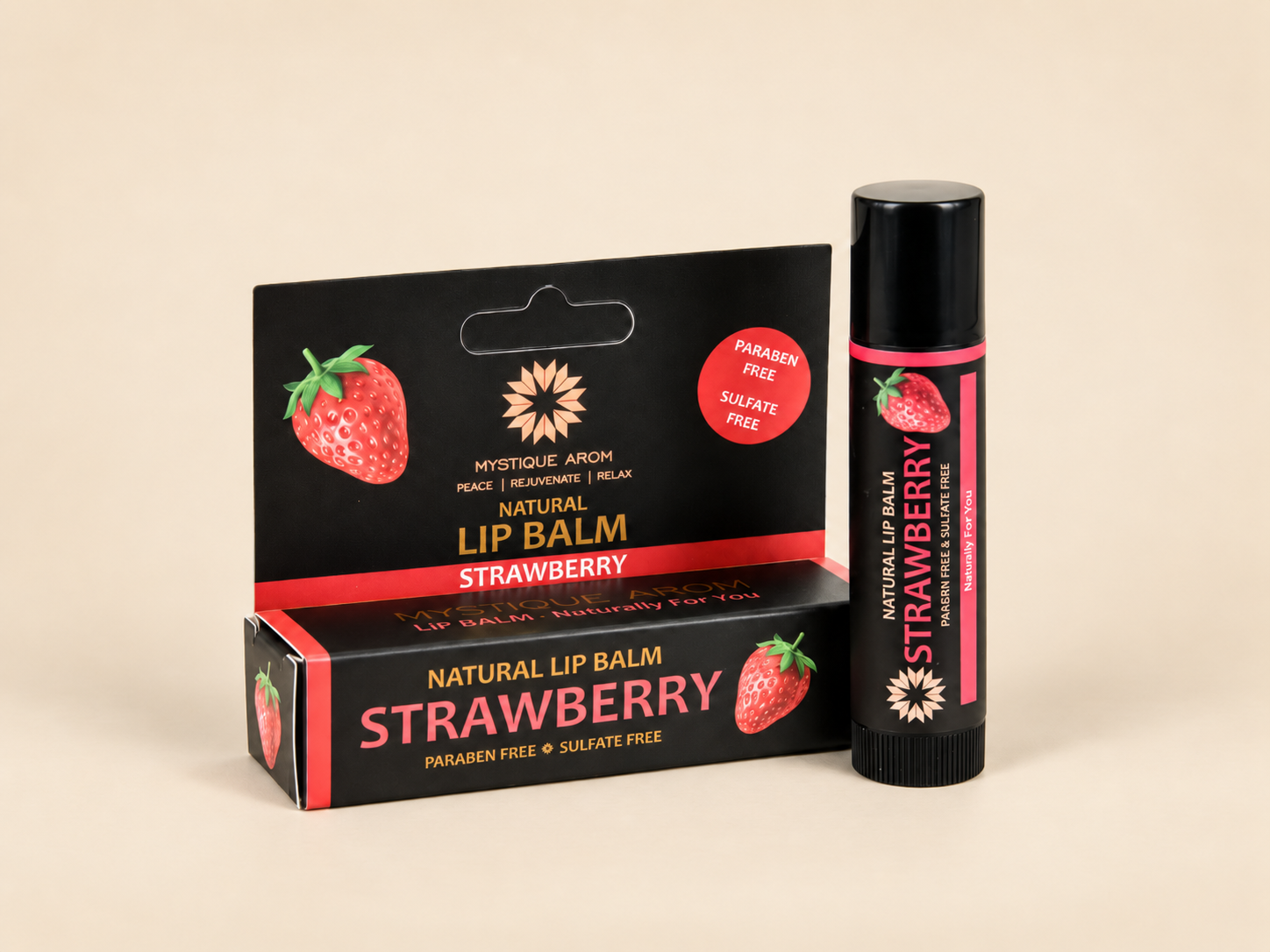 Strawberry - Natural Shea Butter Lip Balm 5 ml