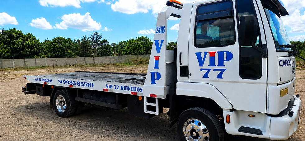 Caminhão da VIP 77 para serviços de guincho 24 horas.