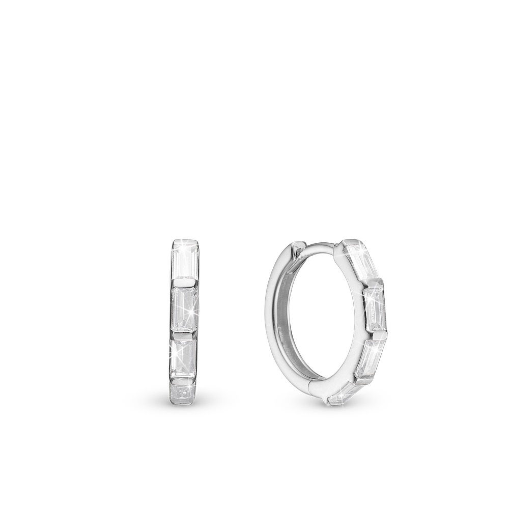 Creol white baguette Earrings