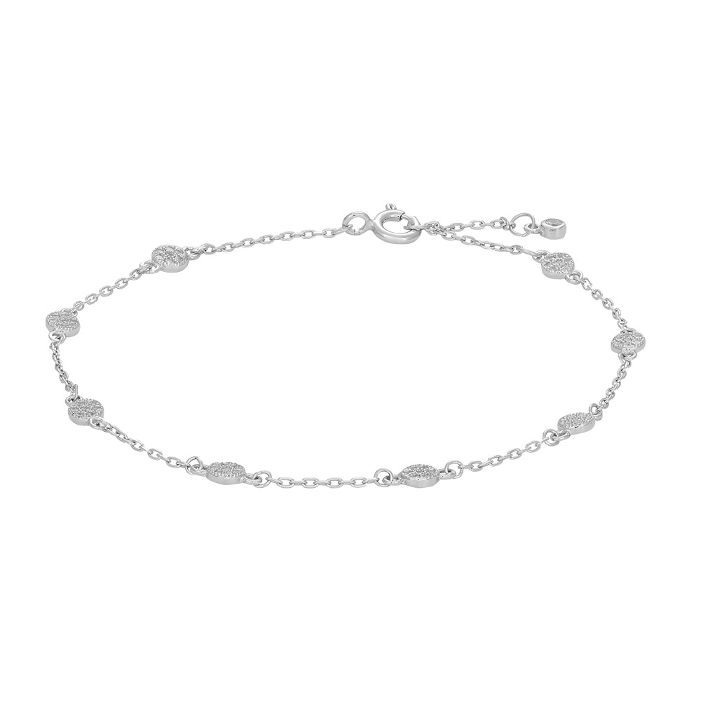 Rhodium Plated Silver Bracelet Annienor 35mm