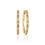 Thumbnail: Earrings Ellera X in Grande in 18K Gold Plated with Multicoloured Zirconia