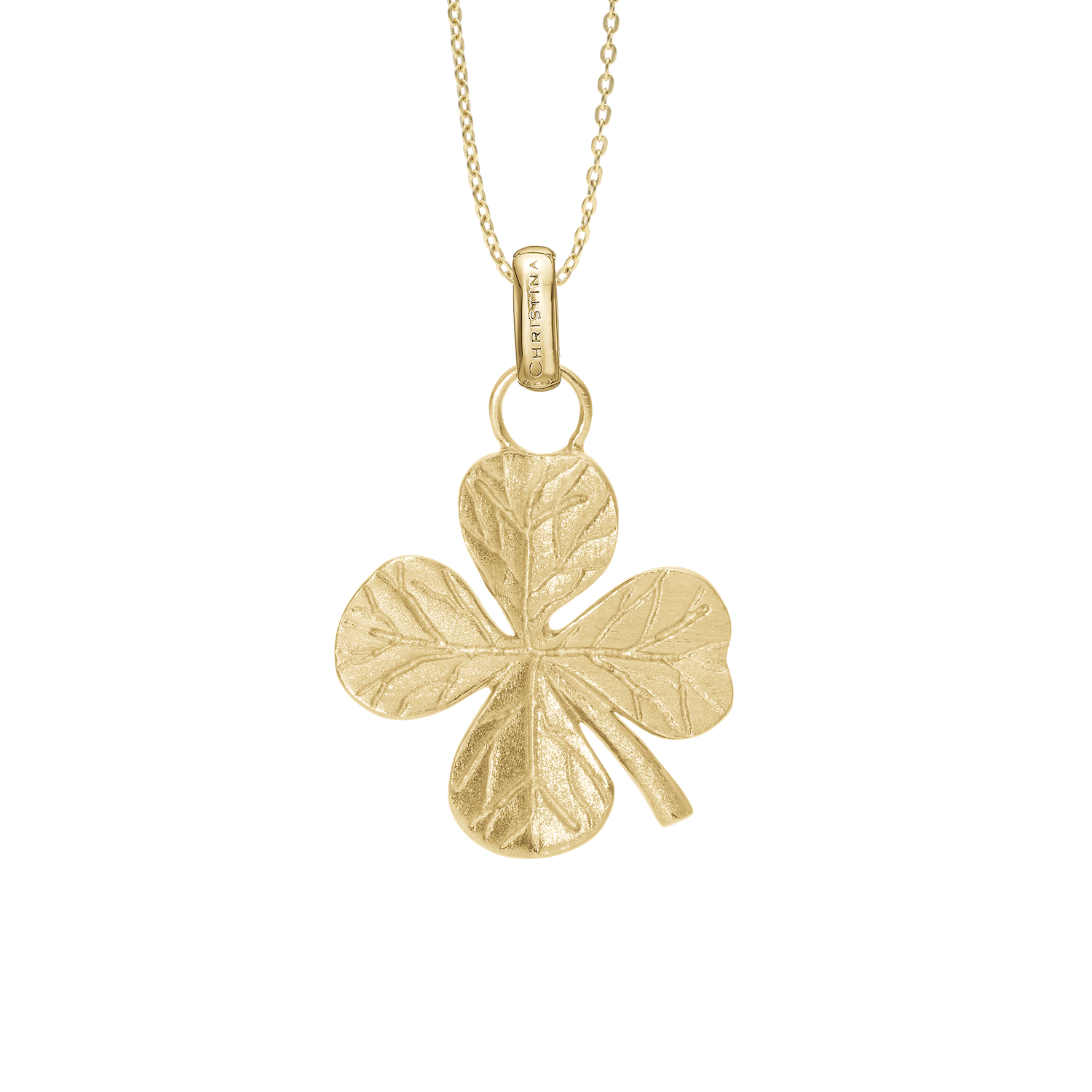 Big Four Leaf Clover Necklace - Gold Plated