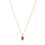 Thumbnail: Necklace Roccanova Piccolo - 18k gold plated, with pink zirconia