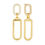 Thumbnail: Earrings Capizzi Lungo Grande with White CZ in 18K Gold Plated