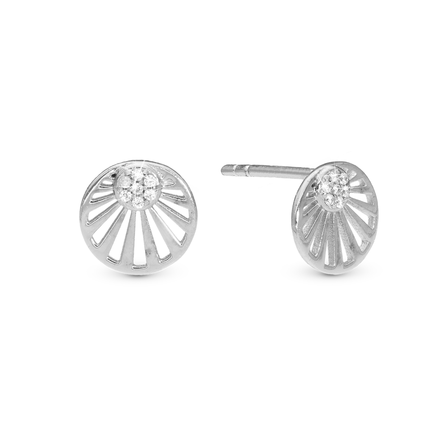 Ocean sunset Studs - Silver