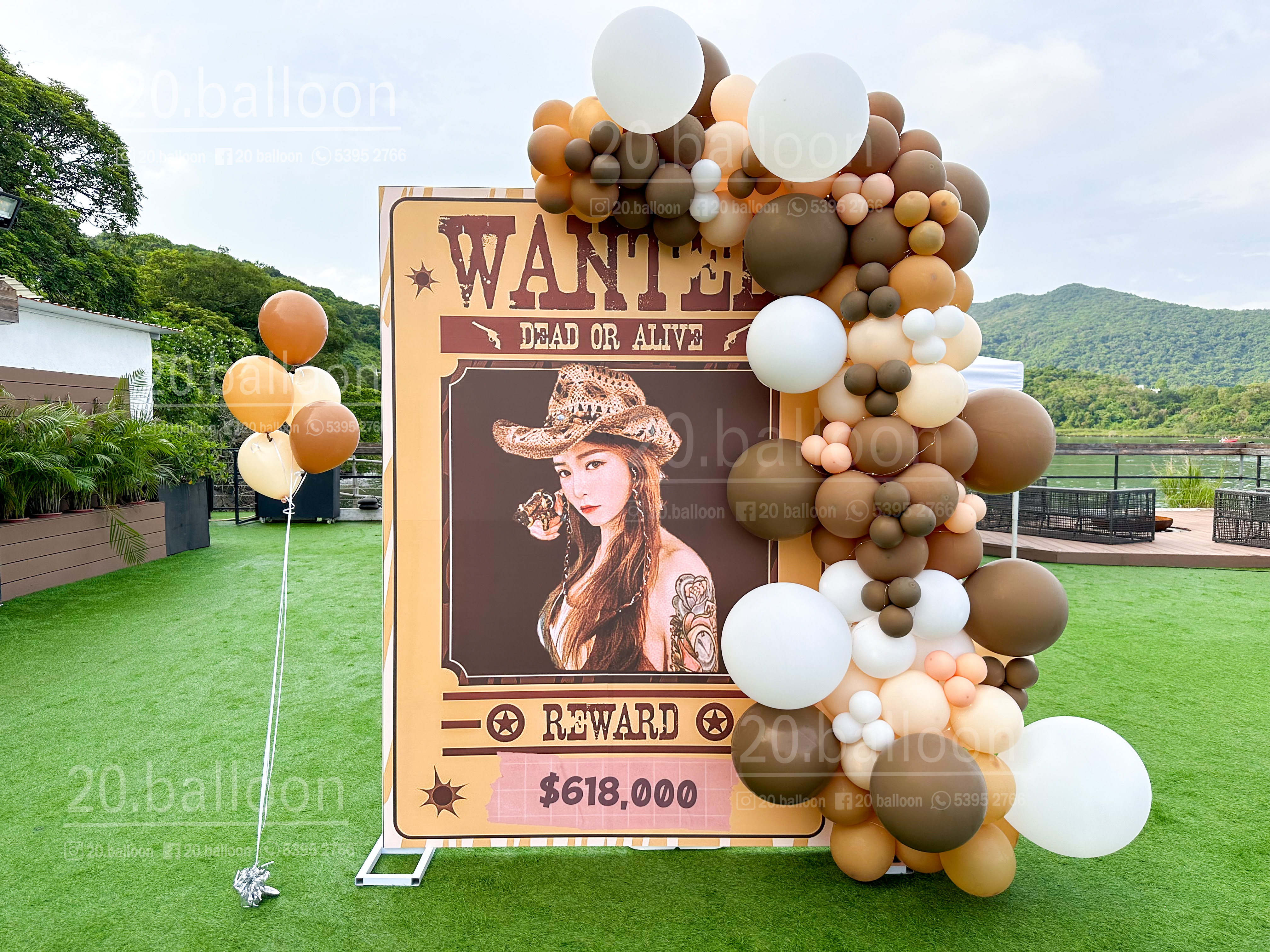 卡其牛仔THEME戶外佈置 |  Cowboy Theme Balloon Garland 40