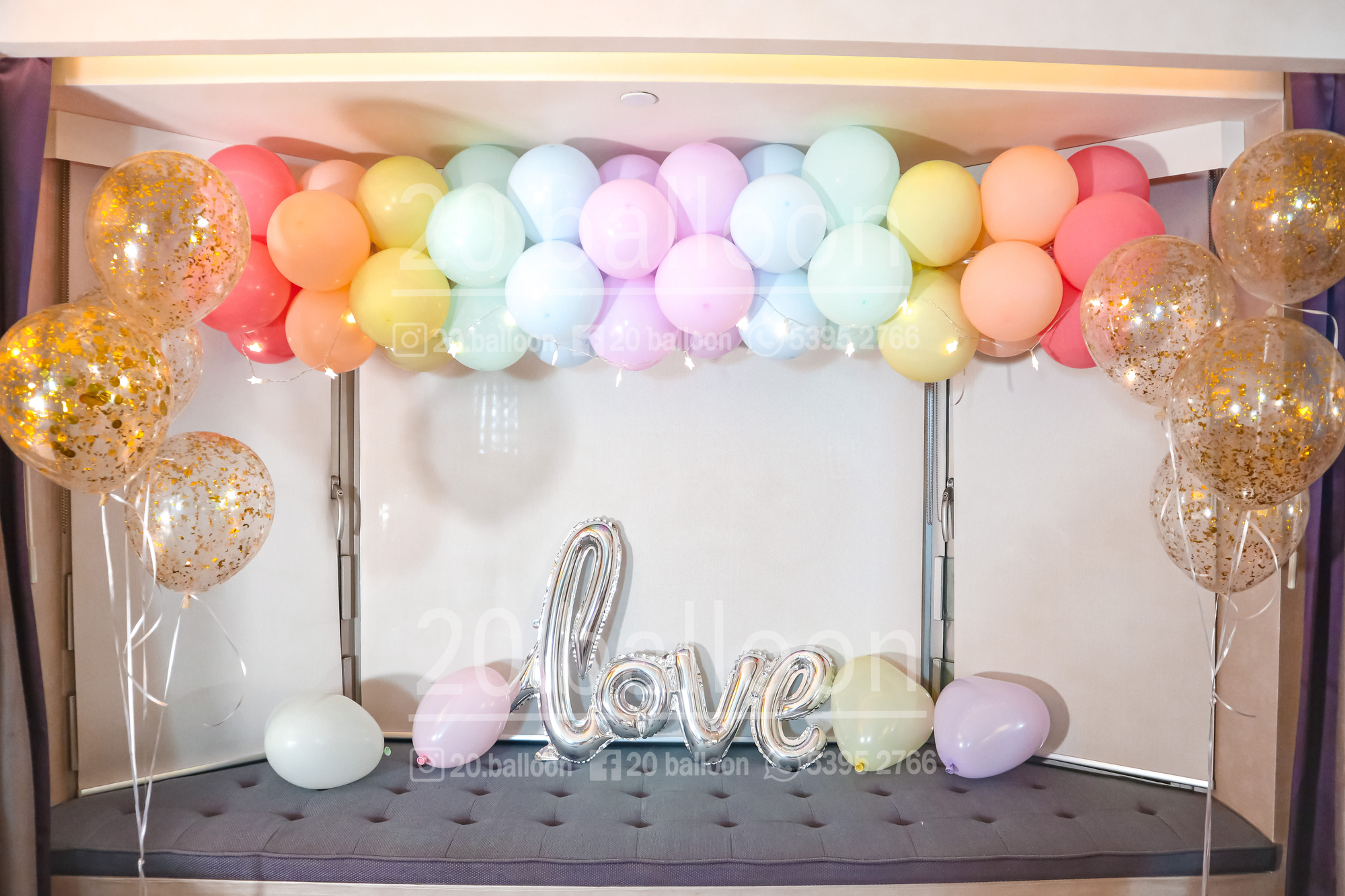 紀念日氣球佈置套裝 | Macaron Balloon Set B