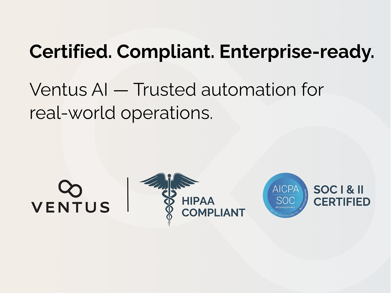 Security at Scale: Ventus AI's SOC 2 Type I & II and HIPAA Compliance Power Our Next Stage of Growth