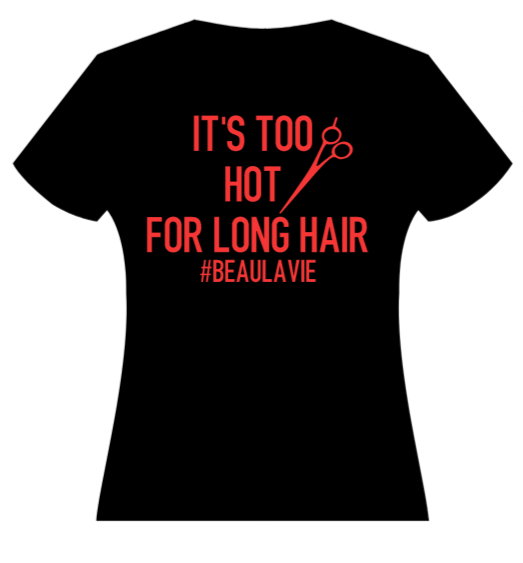 Thumbnail: Too hot for long hair T-shirt