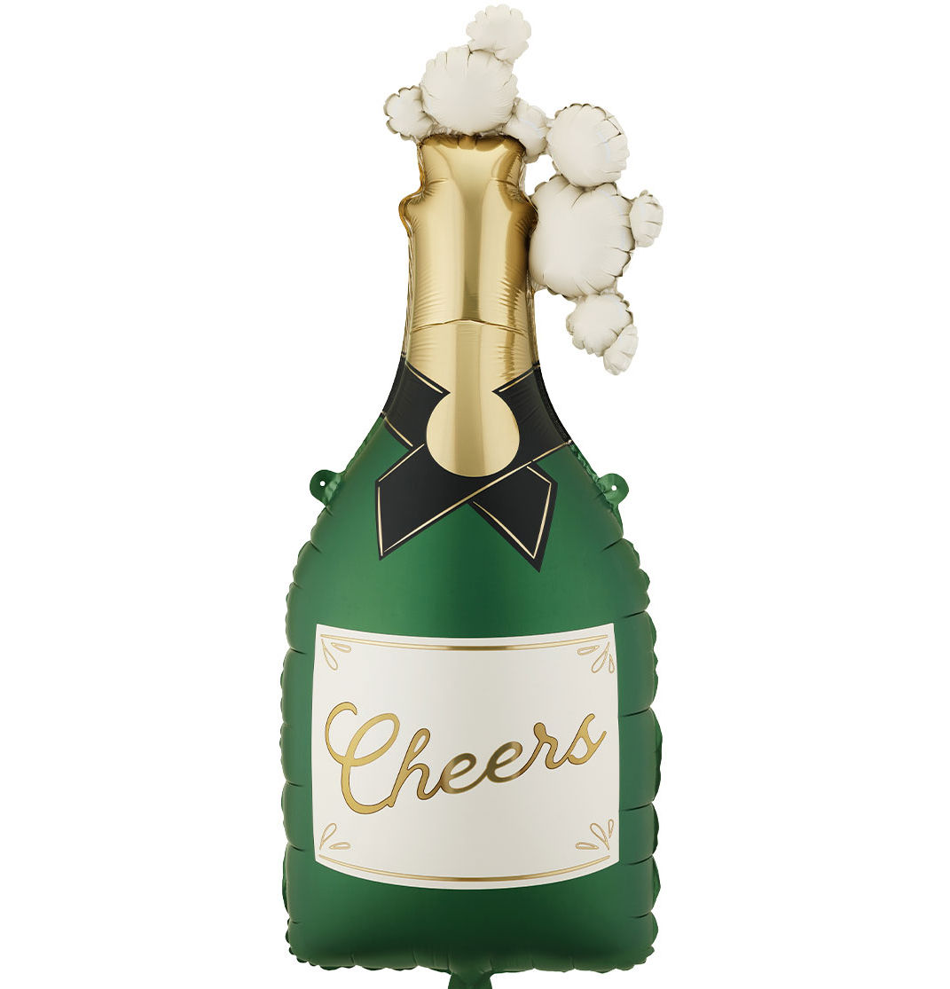 XL Folienballon - Champagner - Sektflasche - 34 x 93 cm