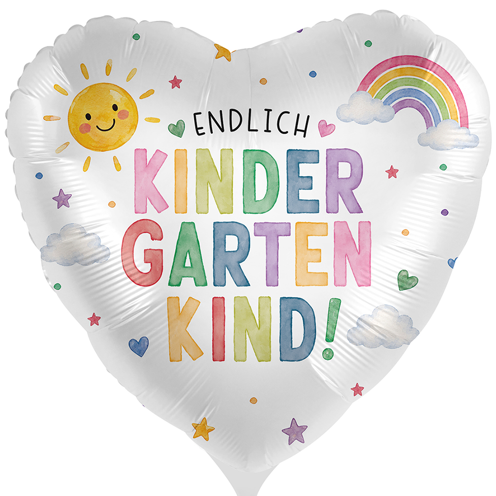 Folienballon - Kindergartenkind - Herz - 43 cm