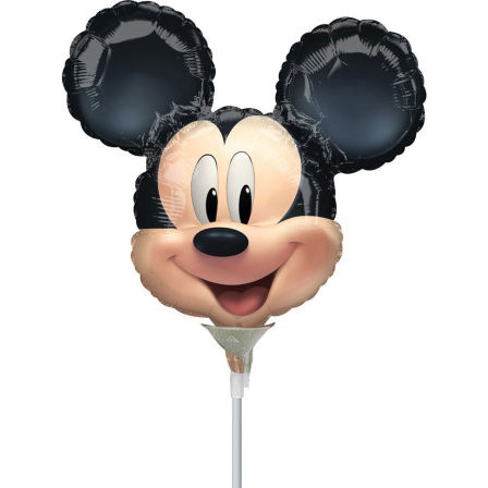 Folienballon am Stab - luftgefüllt - Mickey Maus - Micky Mouse - Forever