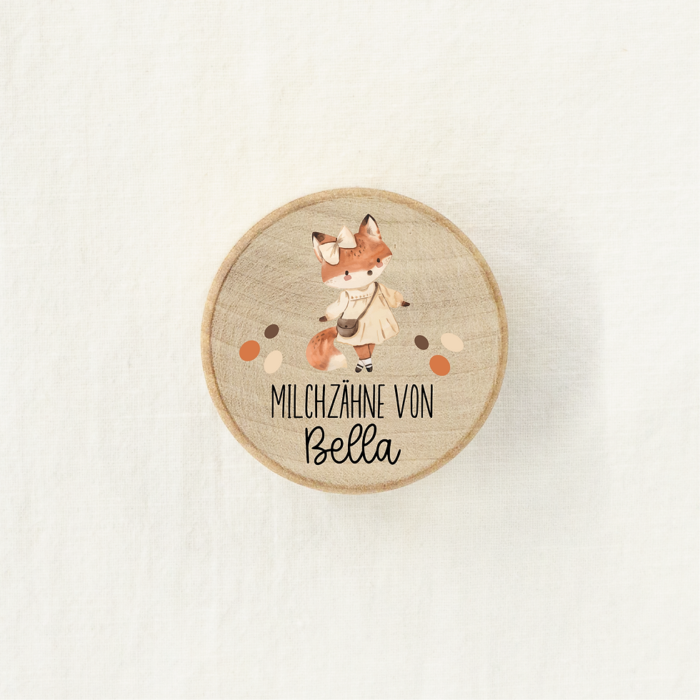 Miniaturbild: Milchzahndose mit Namen - Zahndose -hochwertig bedruckt - süße Tiermotive