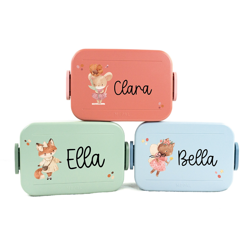 Miniaturbild: Brotdose mit Namen - Schulbrotdose - Kindergartendose - Tiermotive